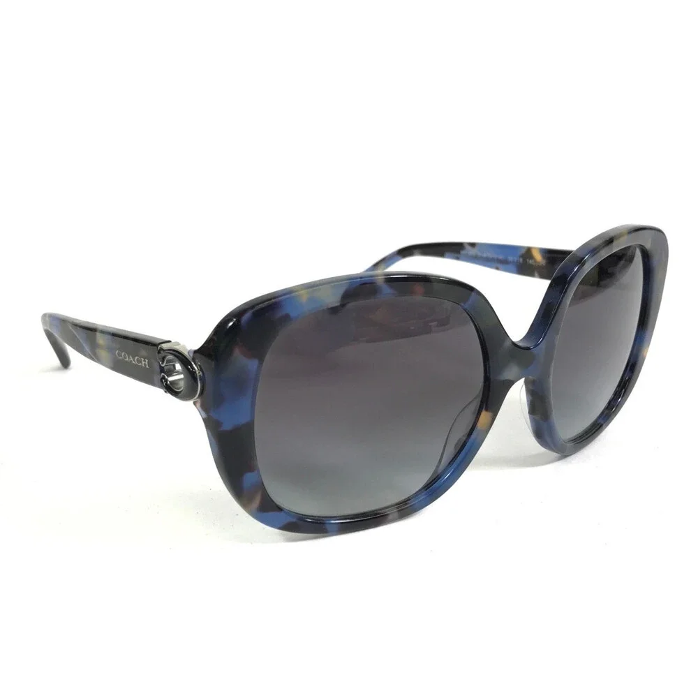 Coach Sunglasses HC8292 L1144 56138G Blue Tortoise Frames with Gray Lenses - Picture 3 of 12
